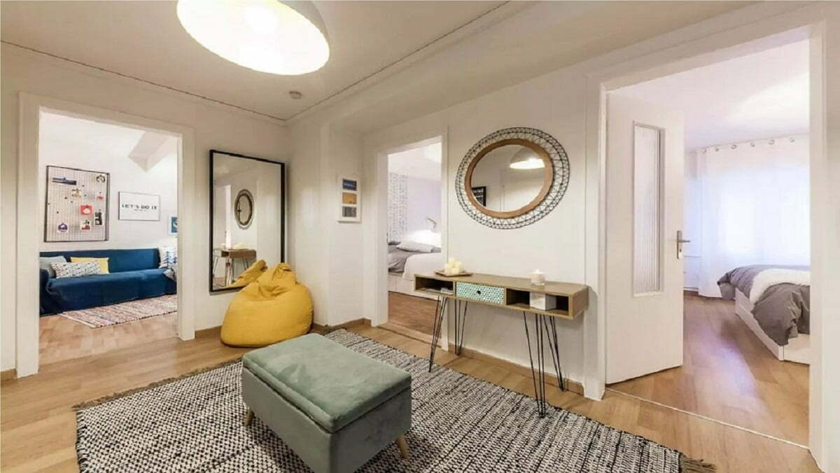 colocation Strasbourg gare salon salle à manger appartement 72 m2